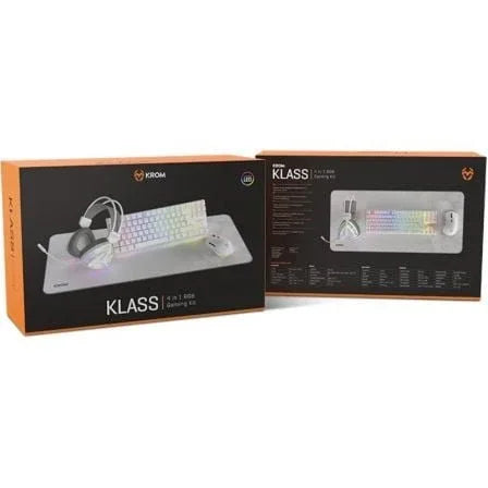 Pack Gaming Krom Klass/ Teclado RGB + Ratón Óptico RGB + Alfombrilla + Auriculares RGB - PixelPlaza