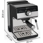 Cafetera Expreso Krups Authentic+ XP384E10/ 1450W/ 15 Bares/ Plateada - PixelPlaza