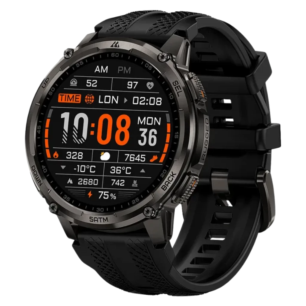 Kospet Tank T4C Negro con correa negra Pantalla AMOLED 1,5 Pulgadas Resistencia de 5 ATM - Reloj Inteligente