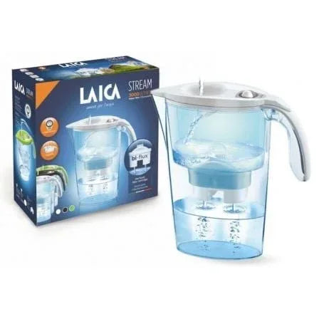 Pack Jarra Filtrante Laica Stream Line/ 2.3L/ Blanca/ Jarra + 3 Filtros BI-FLUX - PixelPlaza