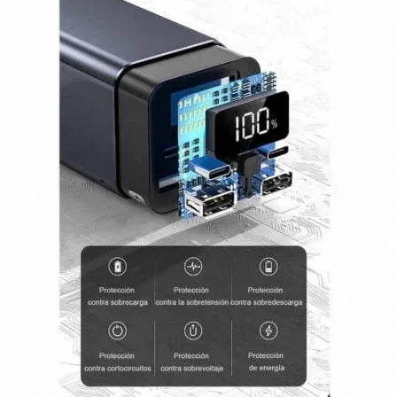 Batería Externa/Powerbank Leotec PowerBank 20000mAh PD/ 65W/ Compatible con Portátiles - PixelPlaza