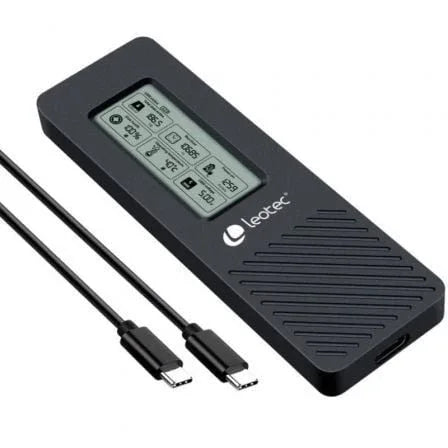 Caja Externa para Disco SSD M.2 NVMe Leotec LEM2EXT01/ USB 3.2/ con Pantalla LCD - PixelPlaza