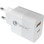 Cargador de Pared GaN Leotec LECSPH30W2W/ 1xUSB Tipo-C/ 1xUSB/ 30W - PixelPlaza