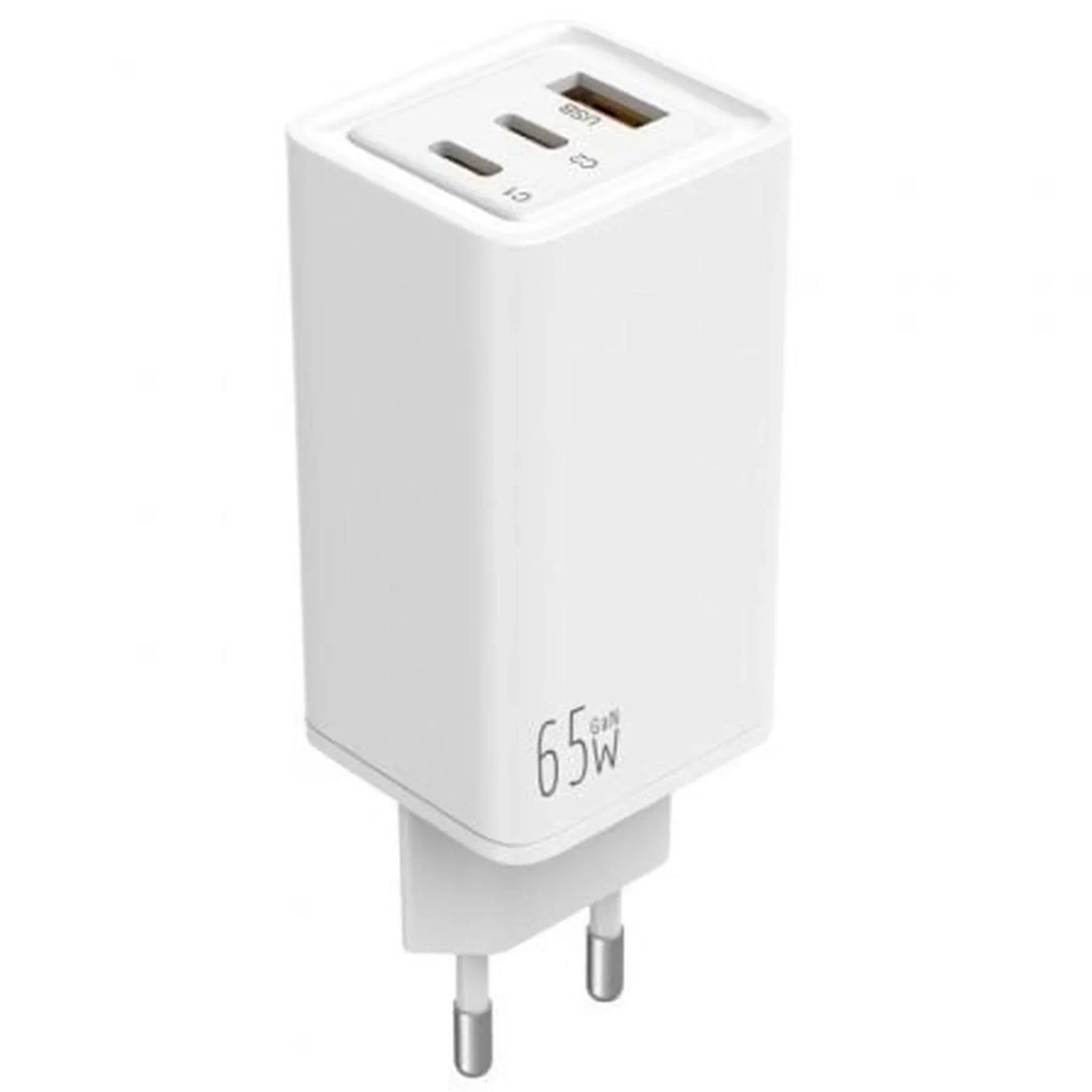 Cargador de Pared GaN Leotec LECSPH65W3W/ 2xUSB Tipo-C/ 1xUSB/ 65W - PixelPlaza