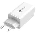Cargador de Pared GaN Leotec LECSPH65W3W/ 2xUSB Tipo-C/ 1xUSB/ 65W - PixelPlaza