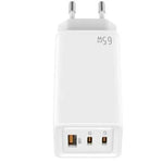 Cargador de Pared GaN Leotec LECSPH65W3W/ 2xUSB Tipo-C/ 1xUSB/ 65W - PixelPlaza