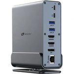 Docking USB Tipo-C Leotec LEDS06/ 5xUSB/ 2xUSB Tipo-C/ 1xUSB Tipo-C PD/ 1xDisplayPort/ 2xHDMI 4K/ 1xRJ45/ 1xJack 3.5/ 1xLector de Tarjetas/ Gris - PixelPlaza