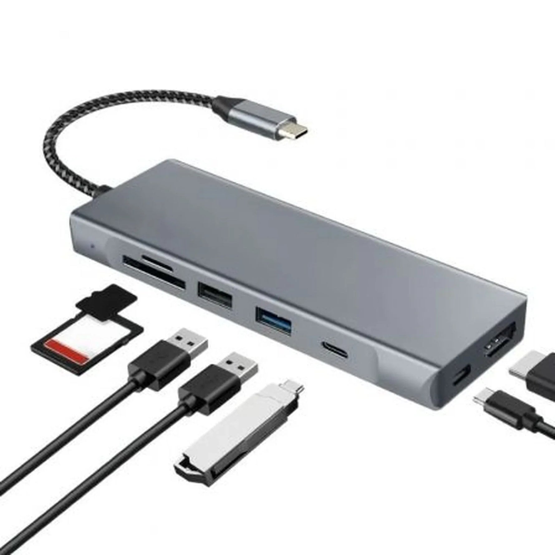 Docking USB Tipo-C Leotec LEDS07/ Ranura SSD M.2/ 2xUSB/ 1xUSB Tipo-C/ 1xHDMI 4K/ 1xLector Tarjetas SD y MicroSD/ 1xUSB Tipo-C PD - PixelPlaza