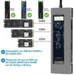 Docking USB Tipo-C Leotec LEDS07/ Ranura SSD M.2/ 2xUSB/ 1xUSB Tipo-C/ 1xHDMI 4K/ 1xLector Tarjetas SD y MicroSD/ 1xUSB Tipo-C PD - PixelPlaza
