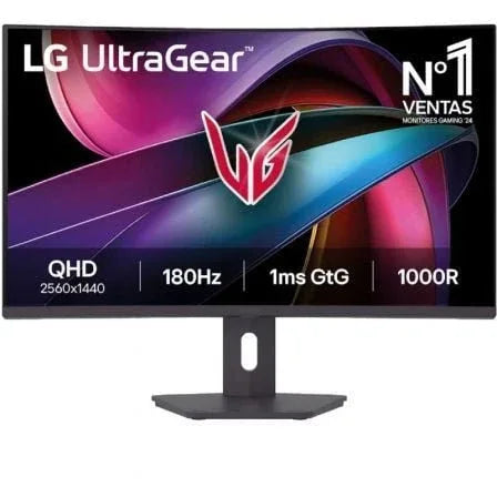 Monitor Gaming Curvo LG UltraGear 32G600A-B 31.5"/ QHD/ 1ms/ 180Hz/ VA/ Regulable en altura/ Negro - PixelPlaza