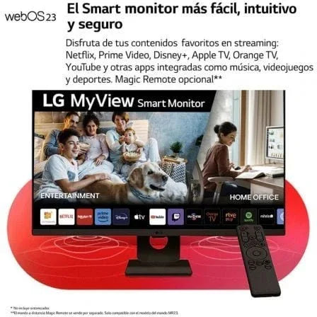 Smart Monitor LG MyView 32SR50F-B 31.5"/ Full HD/ Multimedia/ Smart TV/ Negro - PixelPlaza