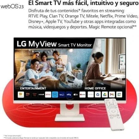 Smart Monitor LG MyView 32SR50F-W 31.5"/ Full HD/ Multimedia/ Smart TV/ Blanco - PixelPlaza