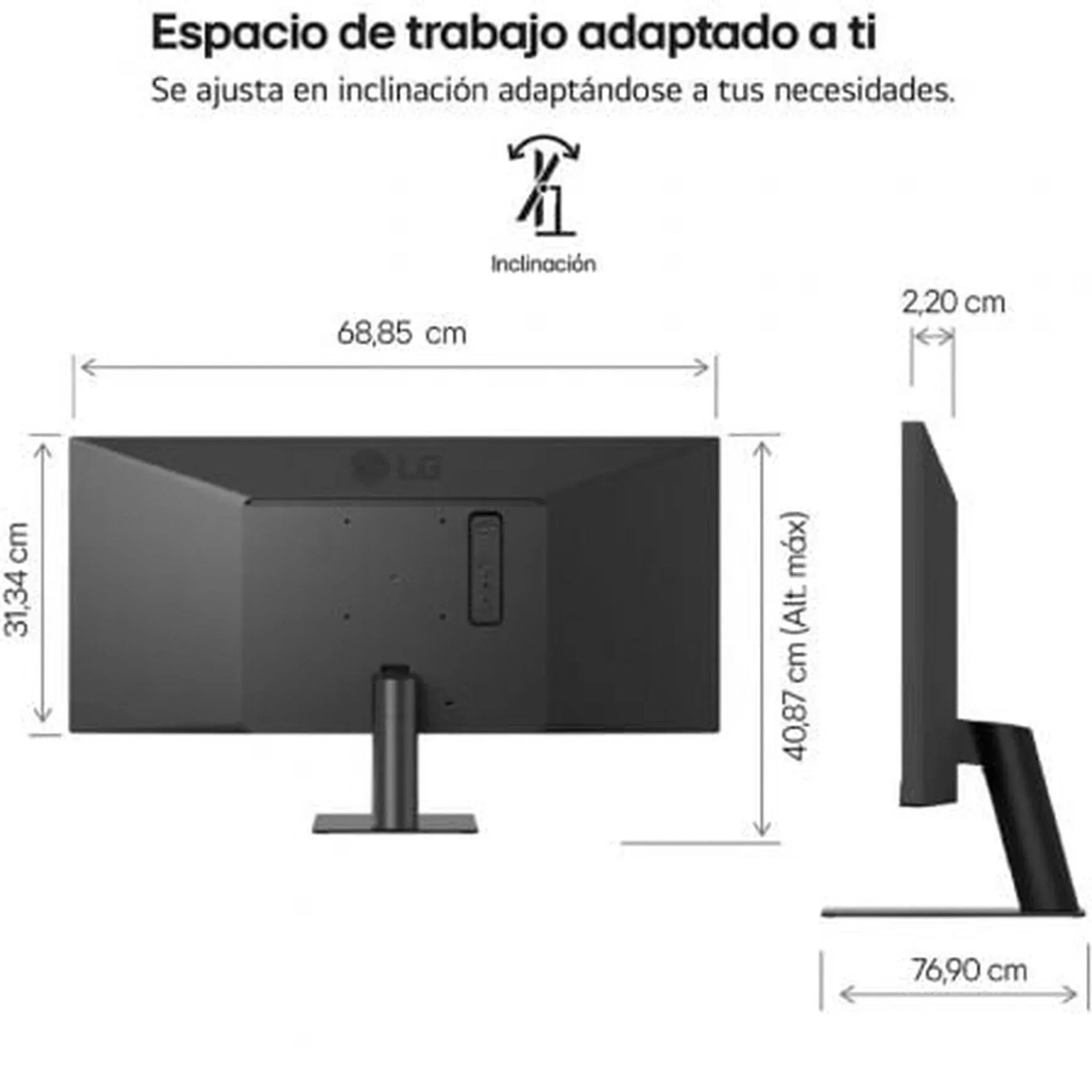 Monitor Profesional Ultrapanorámico LG UltraWide 34U511A-B 34"/ UWFHD/ Negro - PixelPlaza