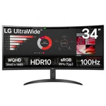 Monitor Profesional Ultrapanorßmico Curvo LG 34WR50QK-B 34"/ WQHD/ Negro - PixelPlaza