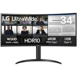 Monitor Profesional Ultrapanorámico Curvo LG 34WR55QK-B 34"/ WQHD/ Regulable en altura/ Negro - PixelPlaza
