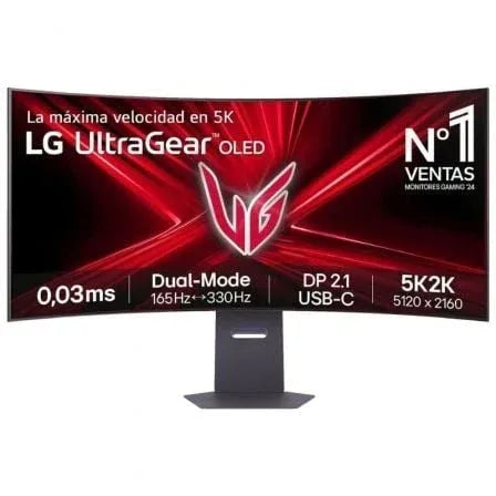 Monitor Gaming Curvo LG UltraFine 45GX950A-B 45"/ 5K2K/ 0.03ms/ 330Hz/ OLED/ Multimedia/ Regulable en altura/ Negro - PixelPlaza