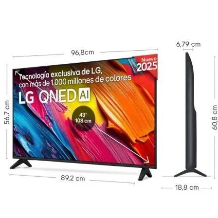 Televisor LG QNED AI QNED70 43QNED70A6A 43"/ Ultra HD 4K/ Smart TV/ WiFi - PixelPlaza