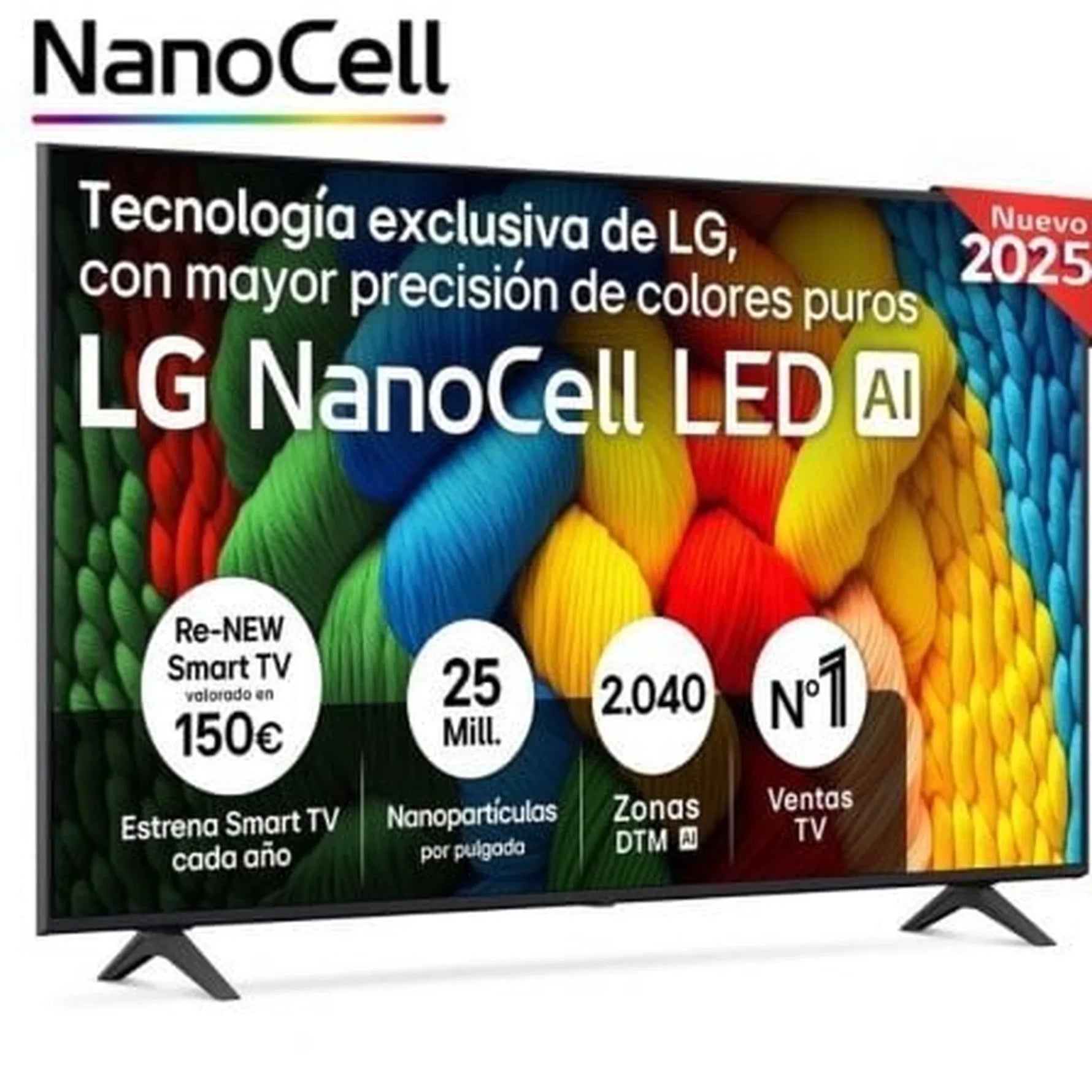 Televisor LG NanoCell 65NANO80A6B 65"/ Ultra HD 4K/ Smart TV/ WiFi - PixelPlaza