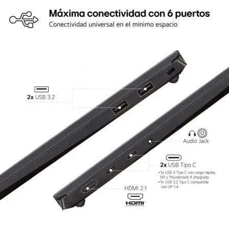 Portátil LG Gram 14Z90S-G.AD78B Intel Core Ultra 7-155H/ 32GB/ 1TB SSD/ 14"/ Win11 - PixelPlaza