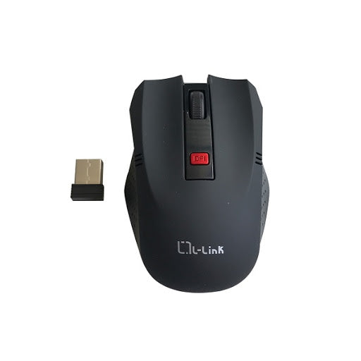 Ratón óptico inalámbrico l - link negro