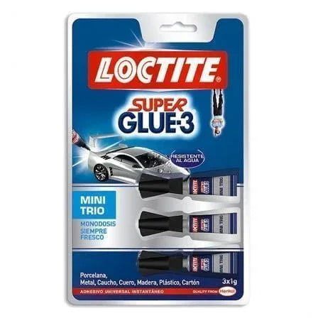 Pegamento en Tubo Loctite Super Glue-3 Mini Trio/ 3 x 1g - PixelPlaza