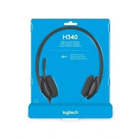 Auriculares Logitech H340/ con Micrófono/ USB/ Negros - PixelPlaza