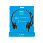 Auriculares Logitech H151/ con Micrófono/ Jack 3.5/ Negros - PixelPlaza