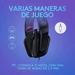 Auriculares Gaming con Micrófono Logitech G335/ Jack 3.5/ Negros - PixelPlaza
