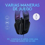 Auriculares Gaming con Micrófono Logitech G335/ Jack 3.5/ Negros - PixelPlaza