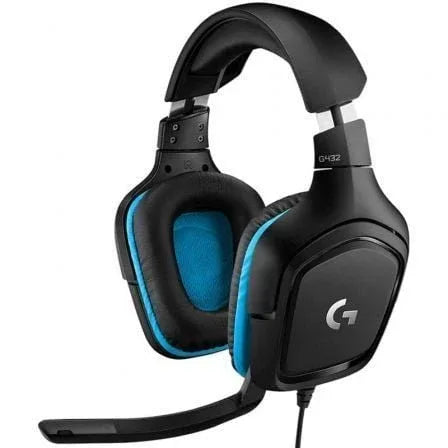 Auriculares Gaming con Micrófono Logitech G432/ USB 2.0/ Jack 3.5/ Negros - PixelPlaza
