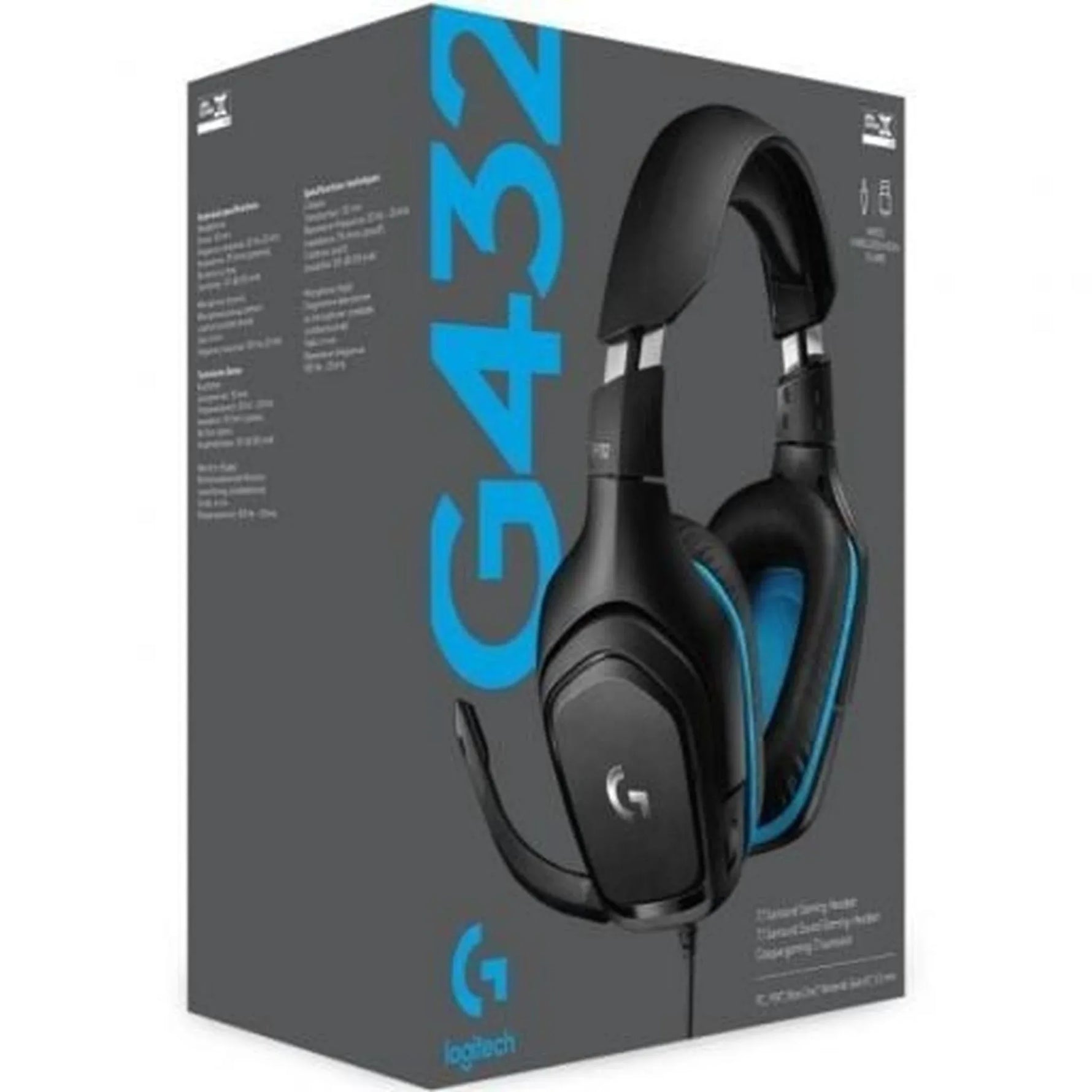 Auriculares Gaming con Micrófono Logitech G432/ USB 2.0/ Jack 3.5/ Negros - PixelPlaza