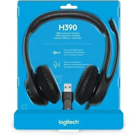 Auriculares Logitech H390/ con Micrófono/ USB/ Negros - PixelPlaza