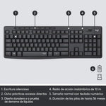 Teclado y Ratón Inalámbricos Logitech Silent Touch MK295/ Grafito - PixelPlaza