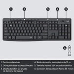 Teclado y Ratón Inalámbricos Logitech Silent Touch MK295/ Grafito - PixelPlaza