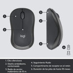 Teclado y Ratón Inalámbricos Logitech Silent Touch MK295/ Grafito - PixelPlaza