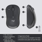 Teclado y Ratón Inalámbricos Logitech Silent Touch MK295/ Grafito - PixelPlaza