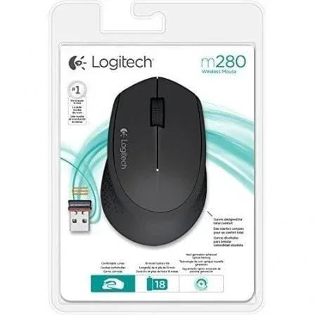 Ratón Ergonómico Inalámbrico Logitech M280/ Hasta 1000 DPI - PixelPlaza