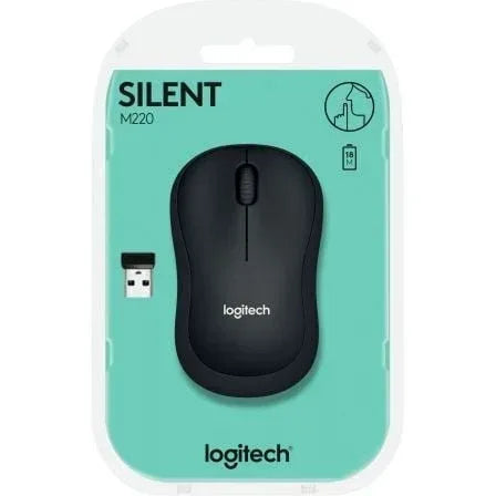 Ratón Inalámbrico Logitech Silent M220/ Hasta 1000 DPI/ Gris Marengo - PixelPlaza