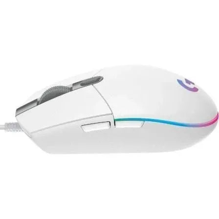 Ratón Gaming Logitech G102 Lightsync/ Hasta 8000 DPI/ Blanco - PixelPlaza
