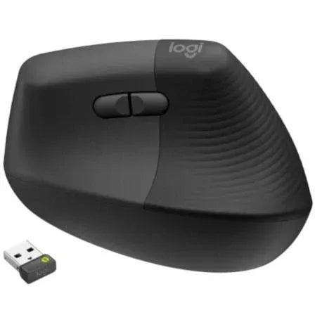 Ratón Vertical Inalámbrico por Bluetooth/ 2.4GHz Logitech Lift Vertical Ergonomic Mouse Business/ Hasta 4000 DPI/ Grafito - PixelPlaza