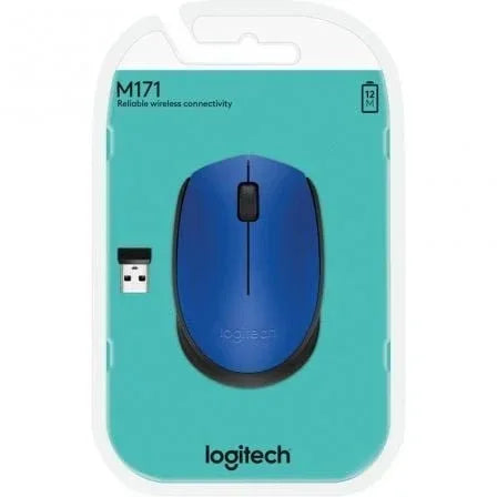 Ratón Inalámbrico Logitech M171/ Hasta 1000 DPI/ Azul - PixelPlaza