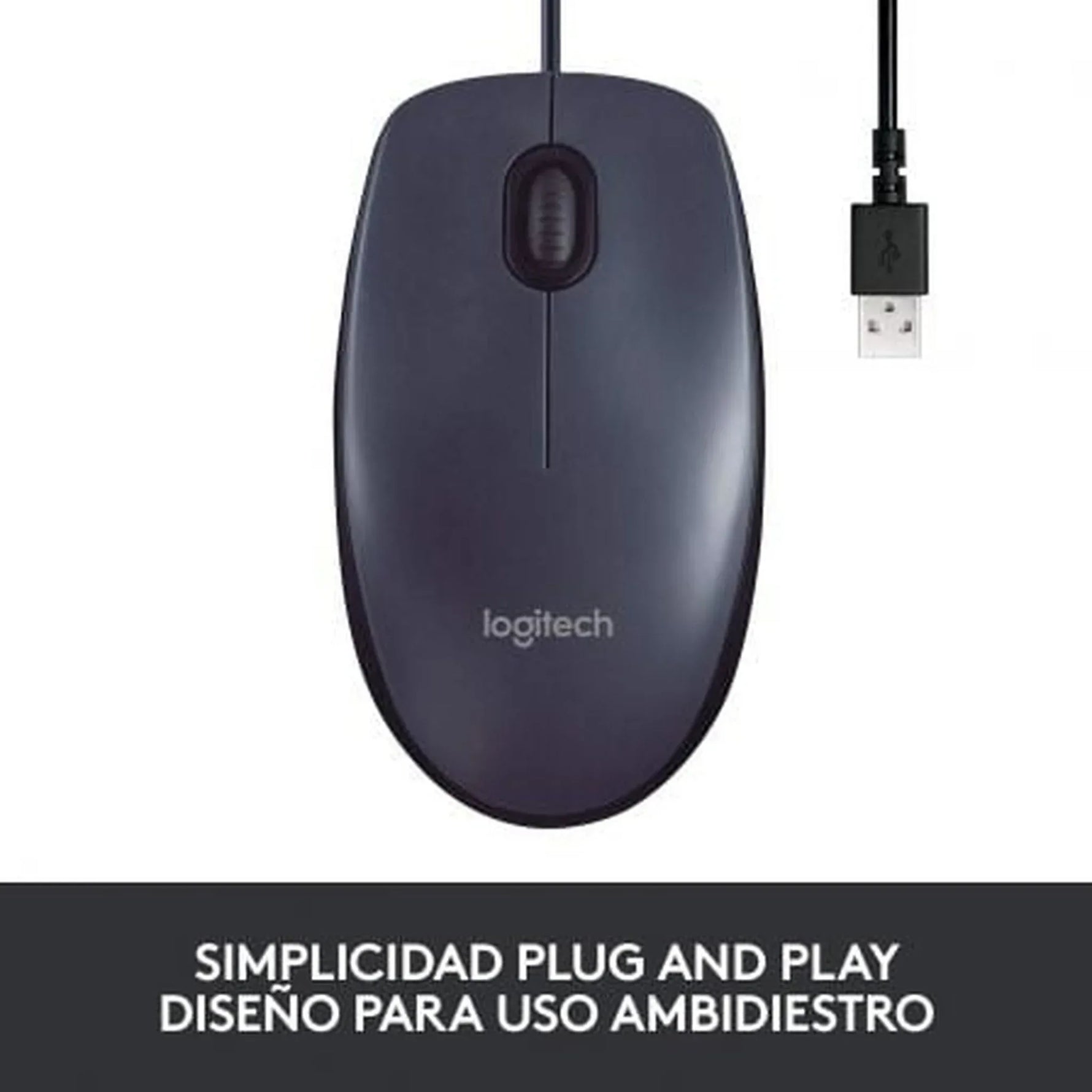 Ratón Logitech B100 OEM/ Hasta 800 DPI - PixelPlaza