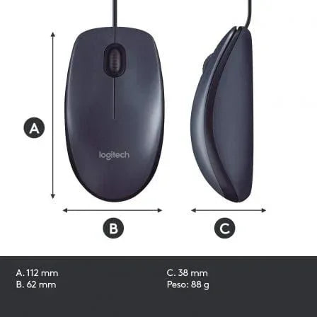 Ratón Logitech B100 OEM/ Hasta 800 DPI - PixelPlaza