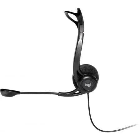 Auriculares Logitech Headset PC 960/ con Micrófono/ USB/ Negros - PixelPlaza