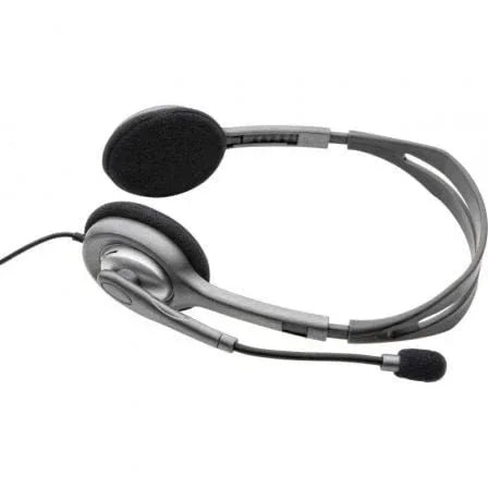 Auriculares Logitech H110/ con Micrófono/ Jack 3.5/ Plateados - PixelPlaza
