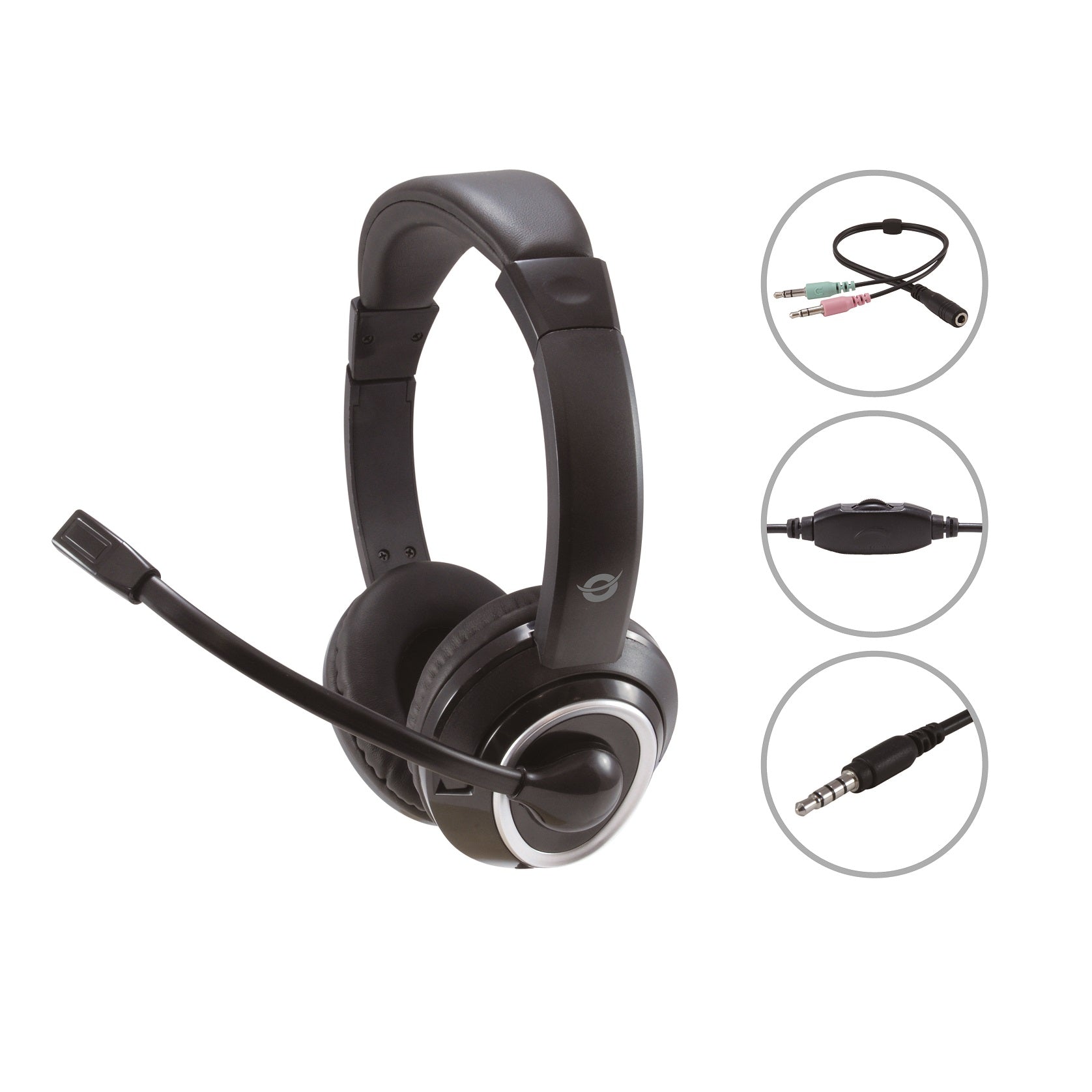 Auricular Conceptronic polona02ba - jack 3.5mm - microfono - control volumen