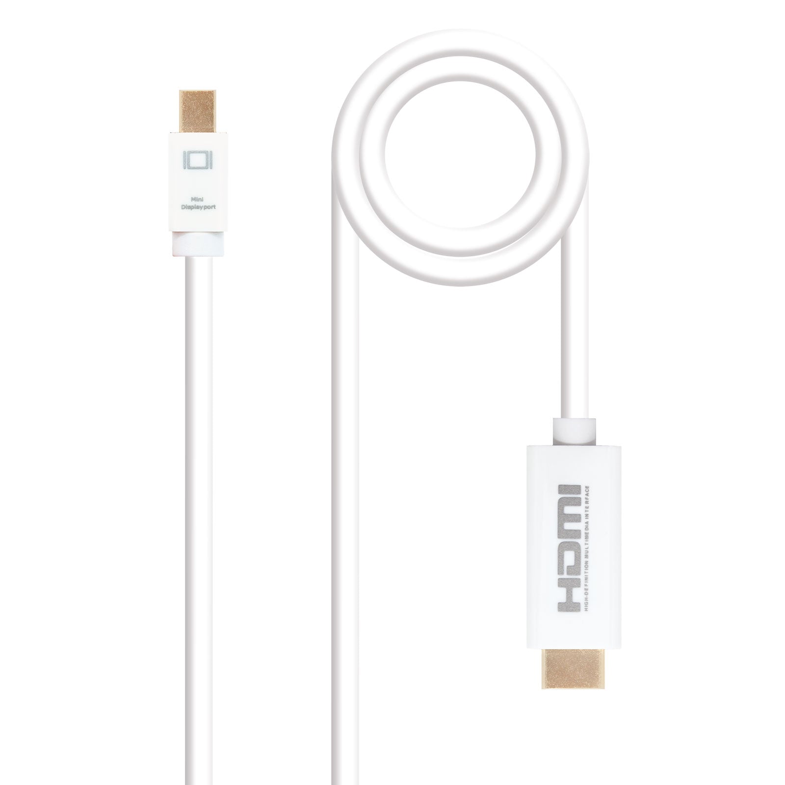 Cable Nanocable conversor mini dp a HDMI mini dp - m · HDMI - m blanco 2.0 m