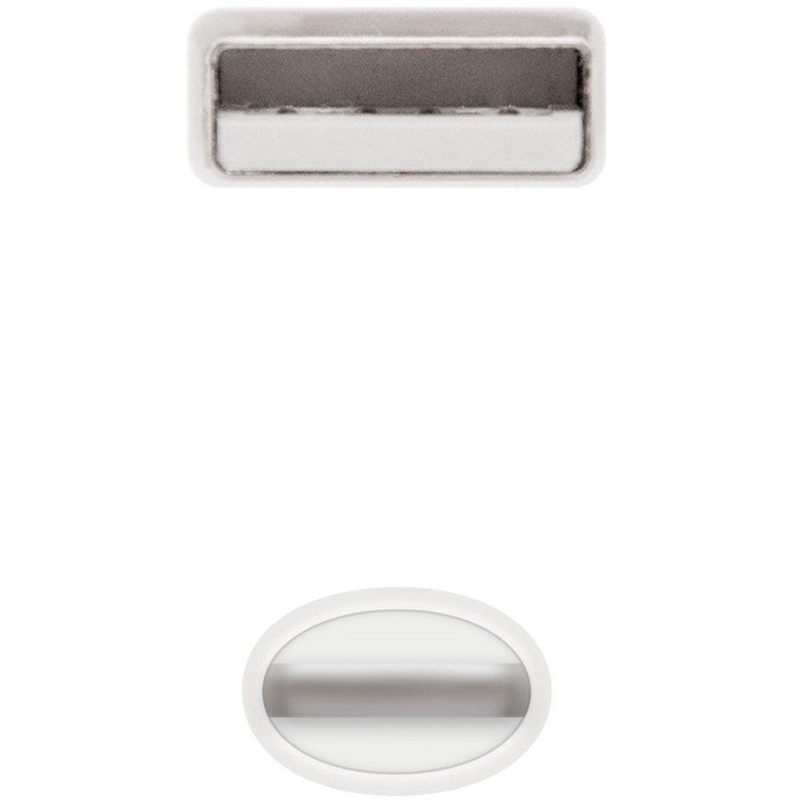 Cable USB 2.0 Lightning Nanocable 10.110.0401/ USB Macho - Lightning Macho/ 1m/ Blanco
