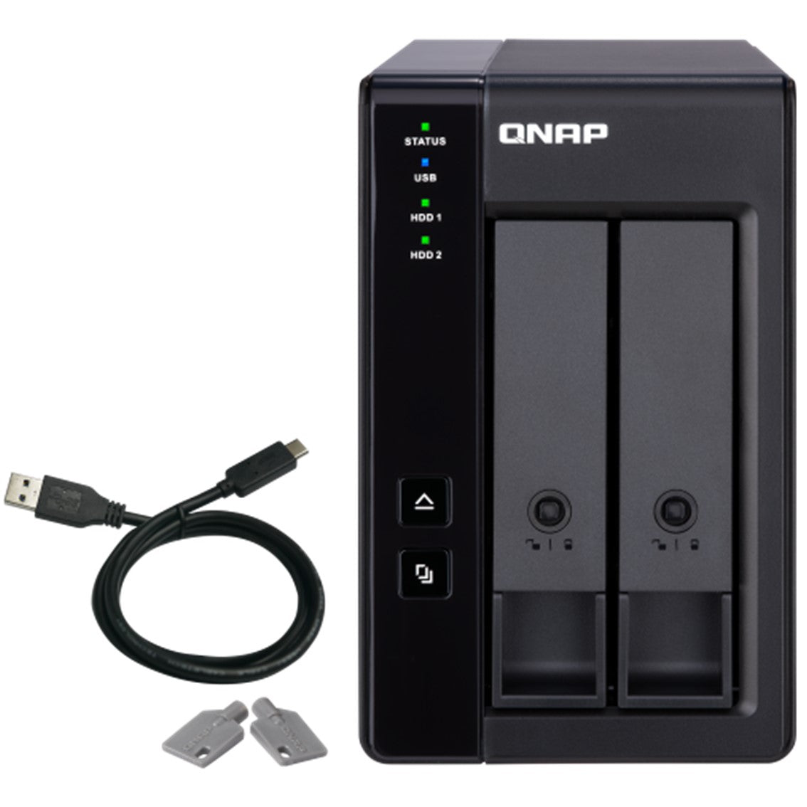 Caja de expansion de raid Qnap tr - 002 USB 3.2 gen 2 2 bahias