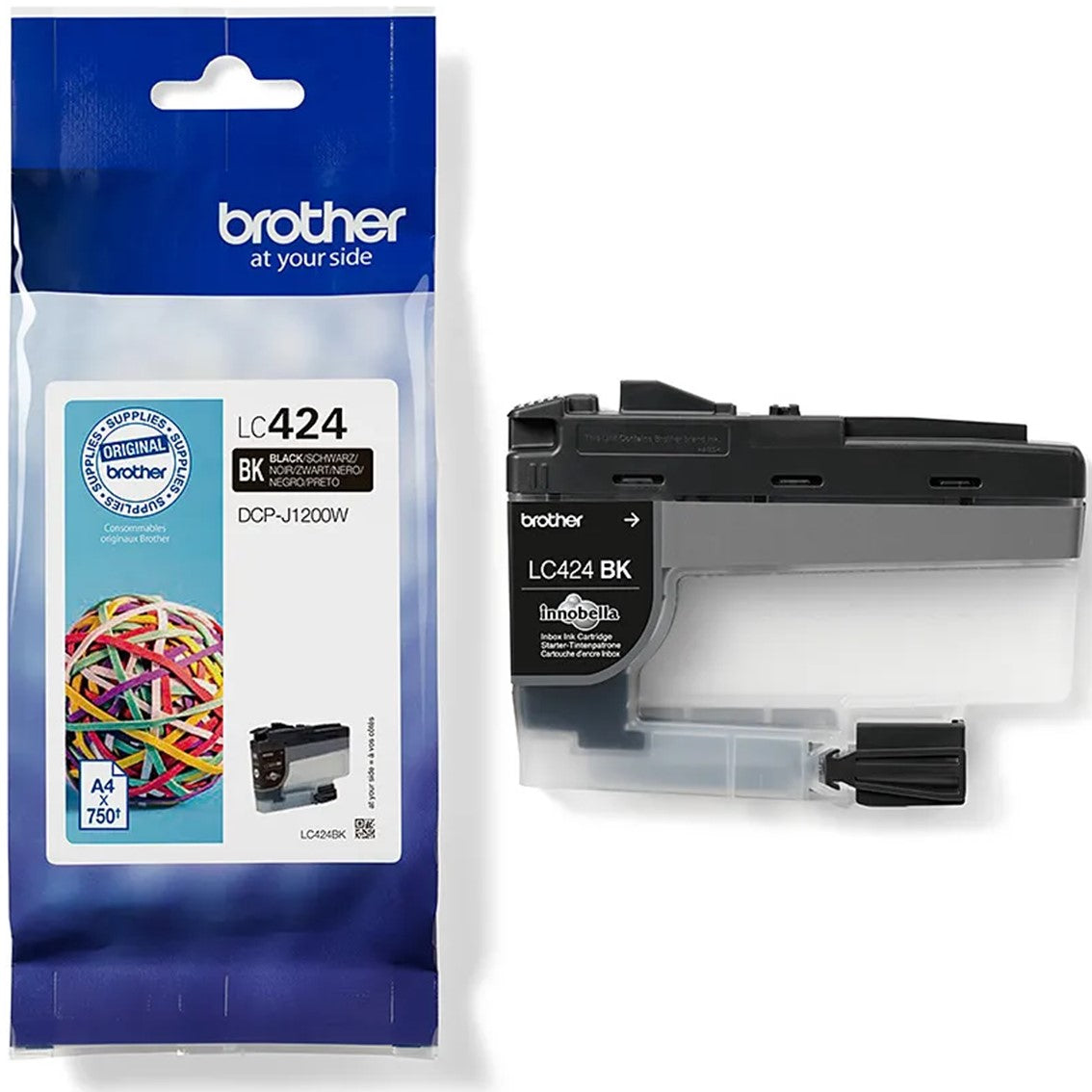 Cartucho tinta Brother lc424bk negro 750 paginas